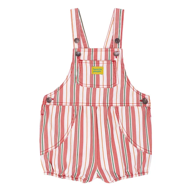 Barboteuse Lasagna Rayée | Rose