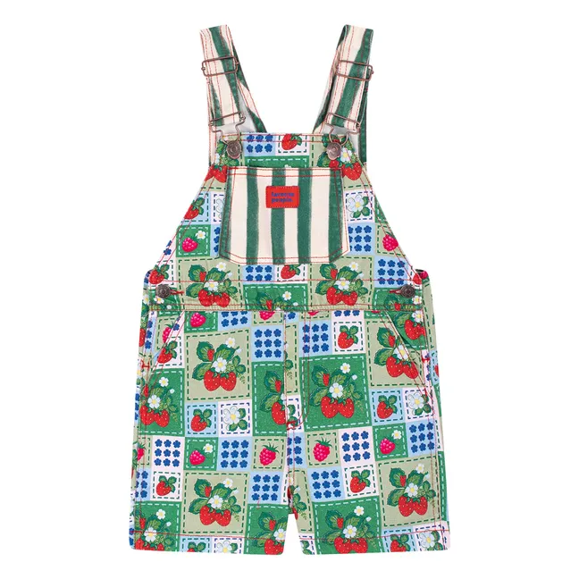 Fragola Strawberry Short Dungarees | Green