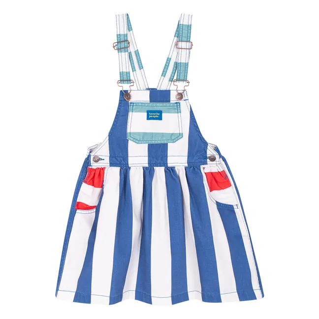 Robe Salopette Capri Rayée | Bleu