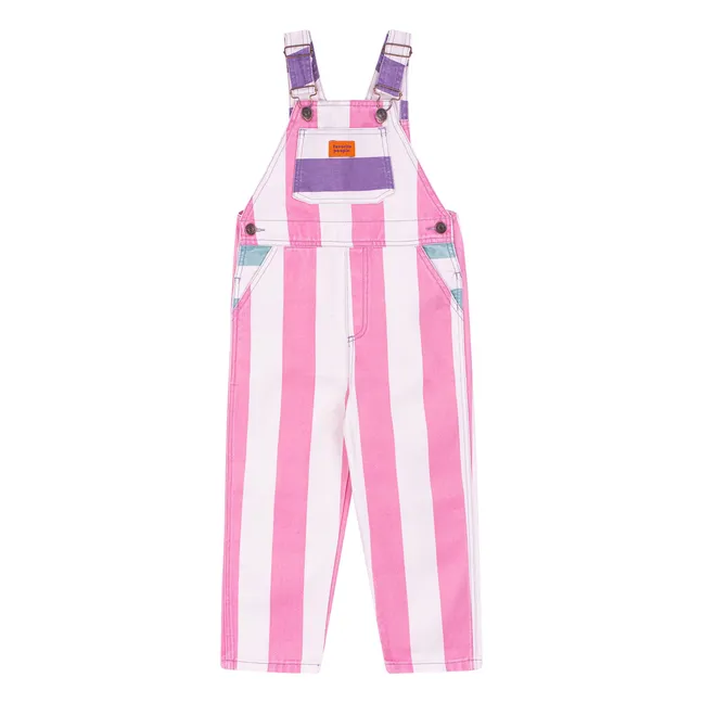 Amore Striped Dungarees | Pink