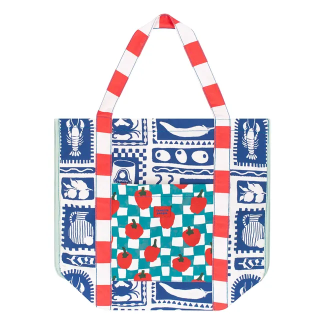Tote Bag Positano Tomates | Bleu