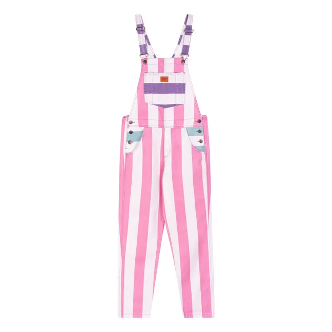 Amore Striped Dungarees - Women's Collection | Pink