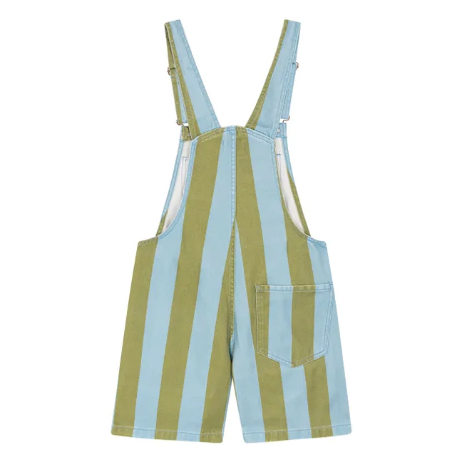 Ravioli Striped Short Dungarees - Women's Collection | Olive