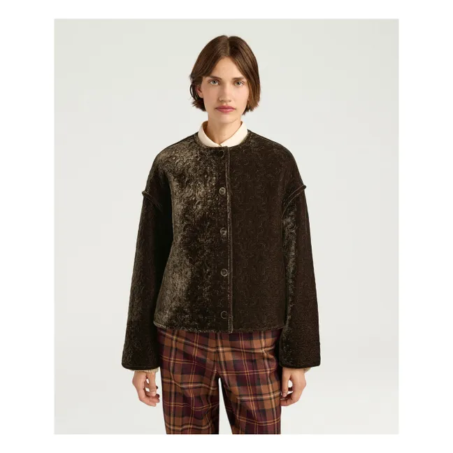 Abrigo arándano | Marrón