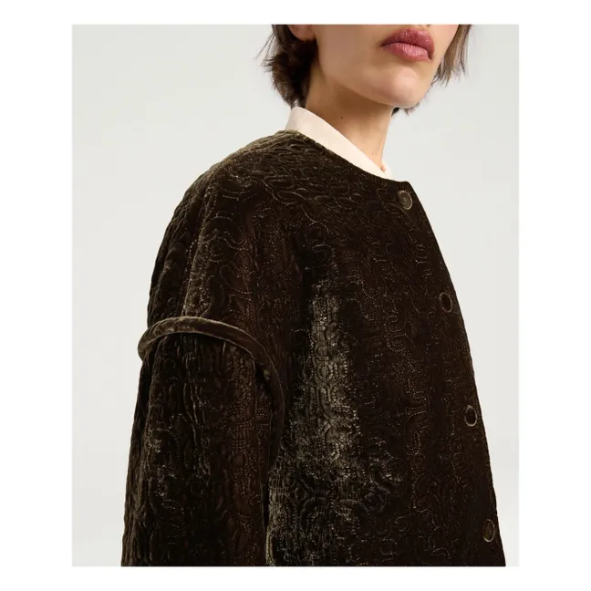 Abrigo arándano | Marrón