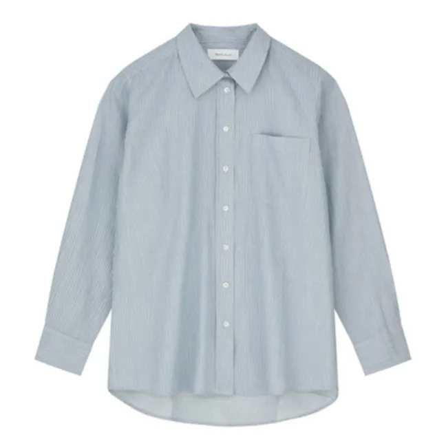 Chemise Nico Coton Bio | Bleu Clair