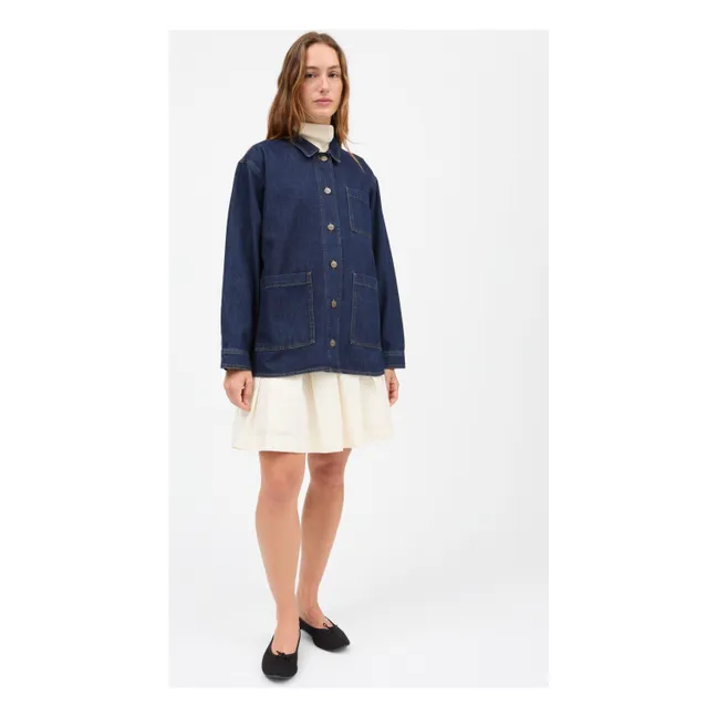 Henny organic cotton overshirt | Indigo blue