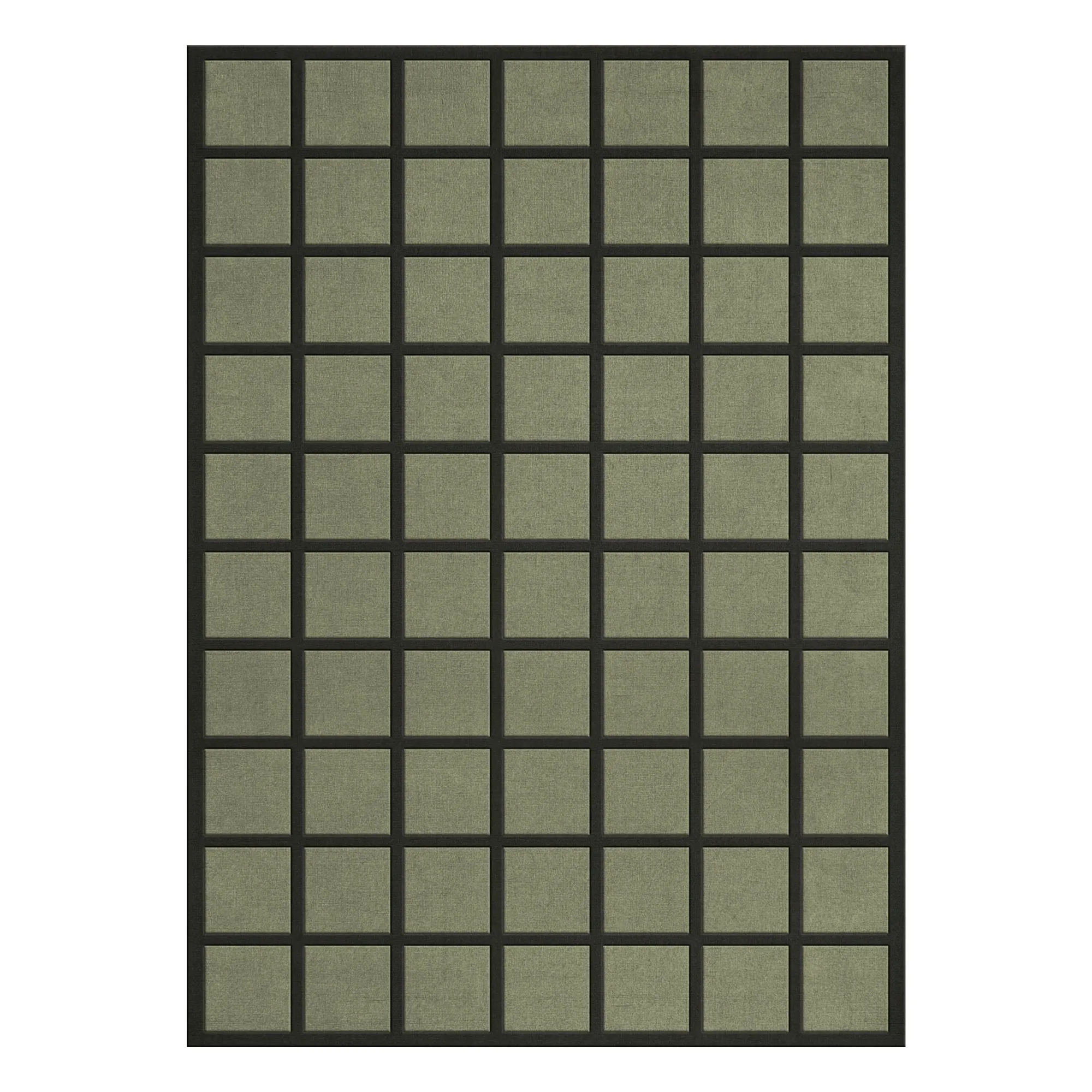 Layered Olive Green Avenue Wool Carpet