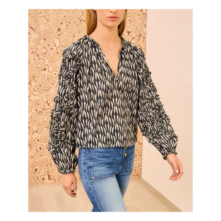 Blouse Azrou | Noir- Image produit n°1