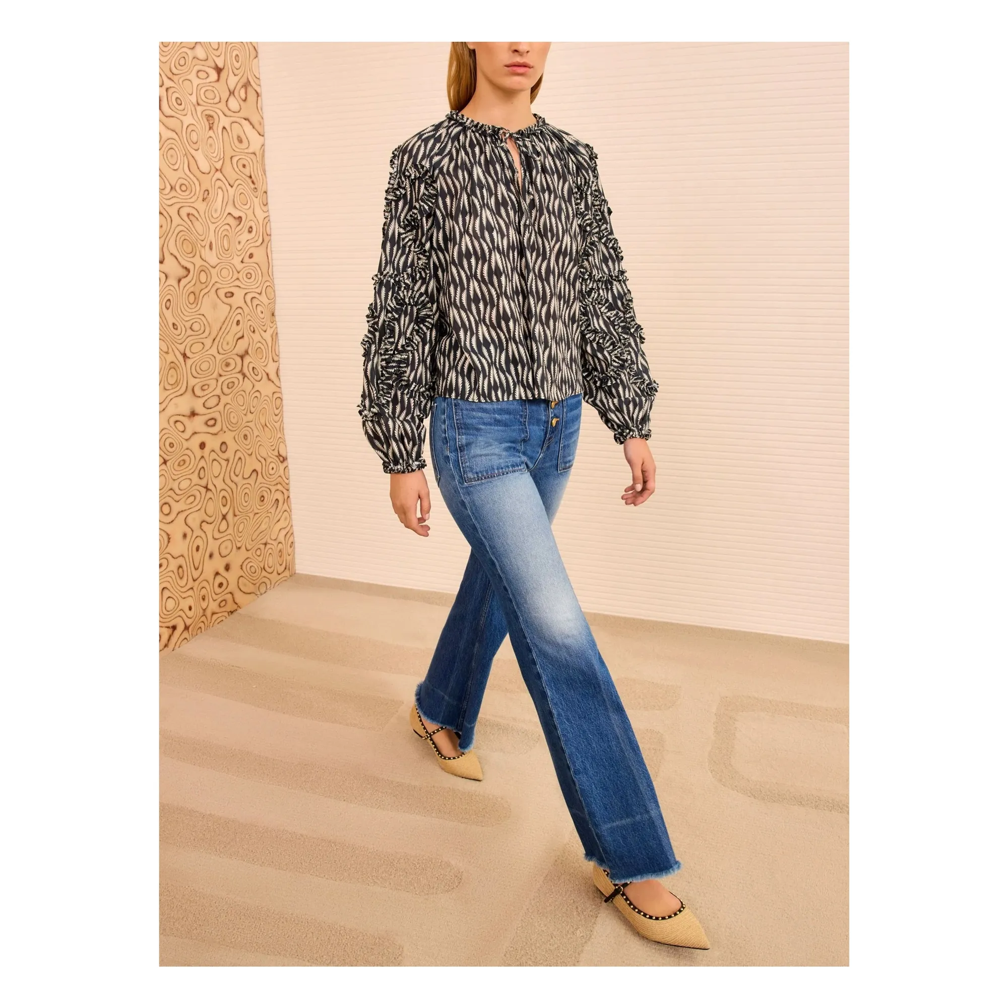 Ulla Johnson Black Azrou Blouse