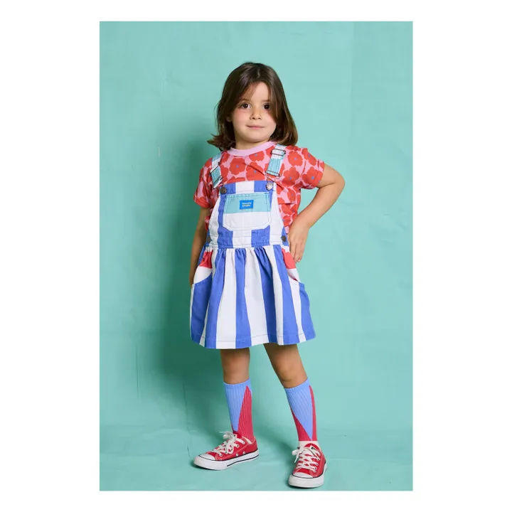 Vestido peto capri a rayas | Azul- Imagen del producto n°1