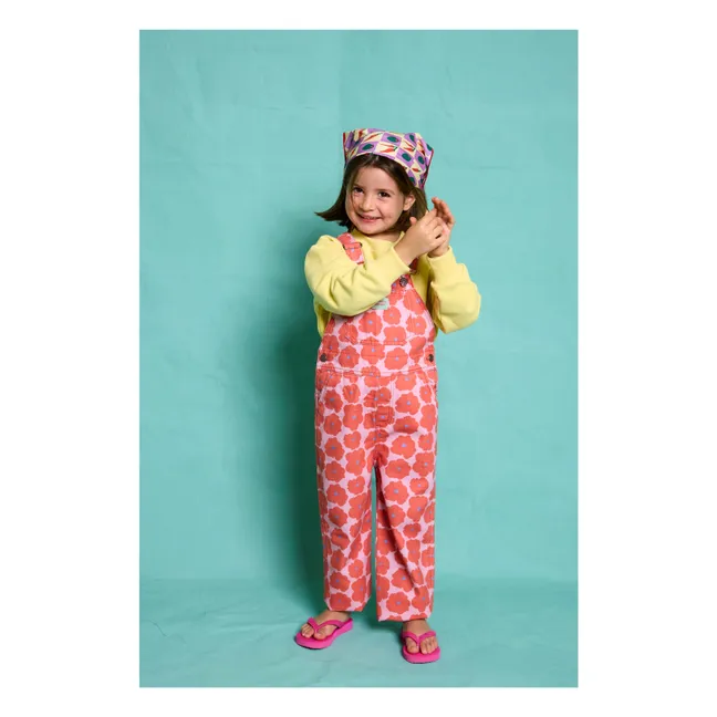 Napoli floral dungarees | Red