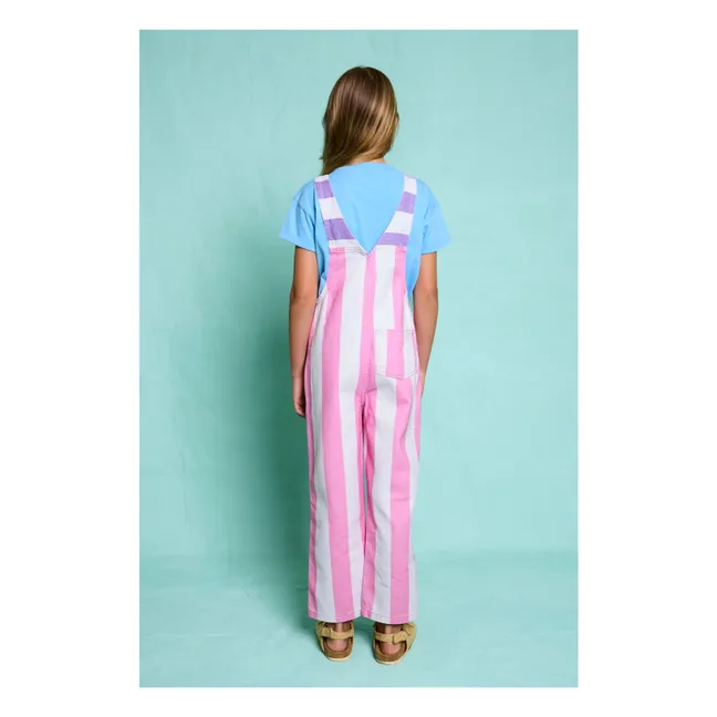 Amore Striped Dungarees | Pink