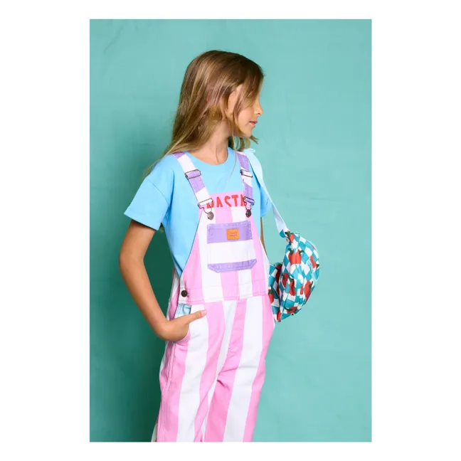Amore Striped Dungarees | Pink