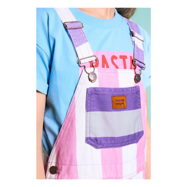 Amore Striped Dungarees | Pink