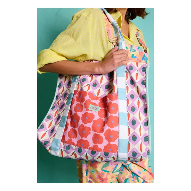 Bolso Formaggio Floral | Violeta