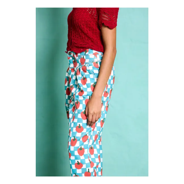 Pantalon La Cantina Tomates - Collection Femme | Turquoise