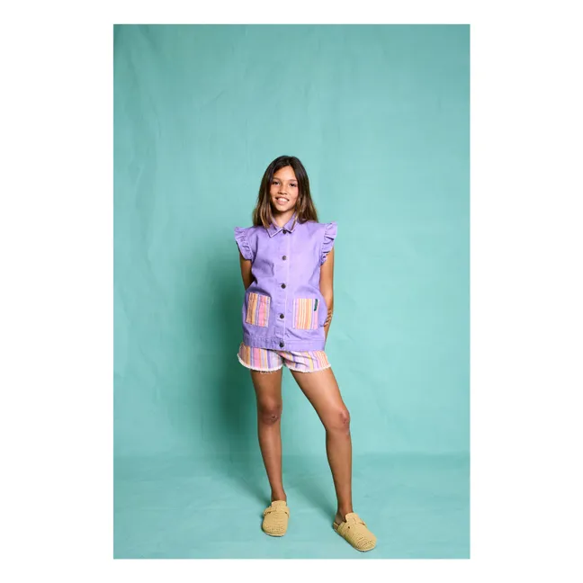 Short Ricotta Rayé | Violet