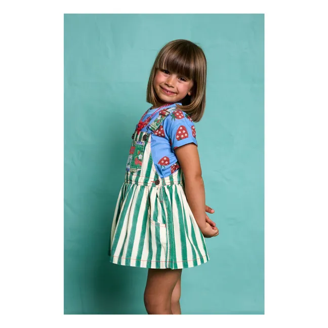 Robe Salopette Fragola Rayée | Vert