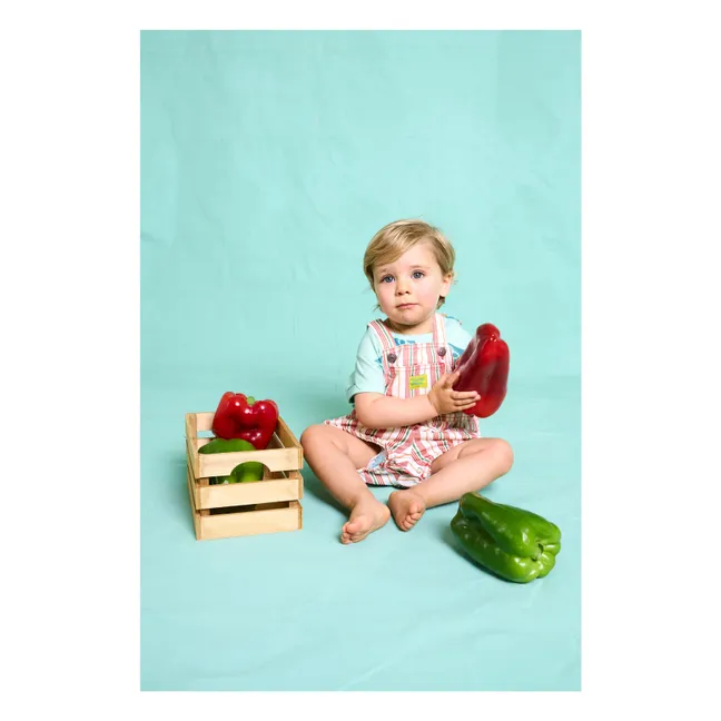 Barboteuse Lasagna Rayée | Rose