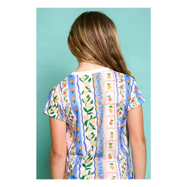 Camiseta Amalfi Flower | Azul