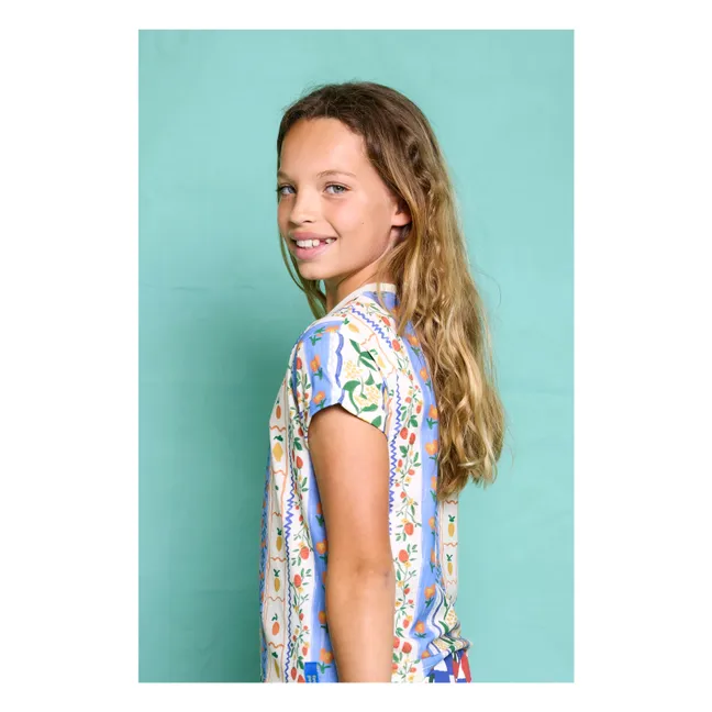 Camiseta Amalfi Flower | Azul