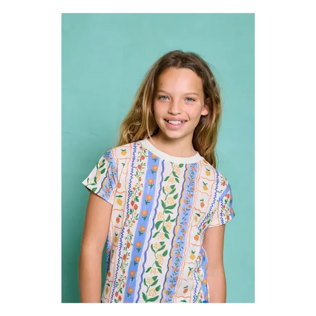 Camiseta Amalfi Flower | Azul