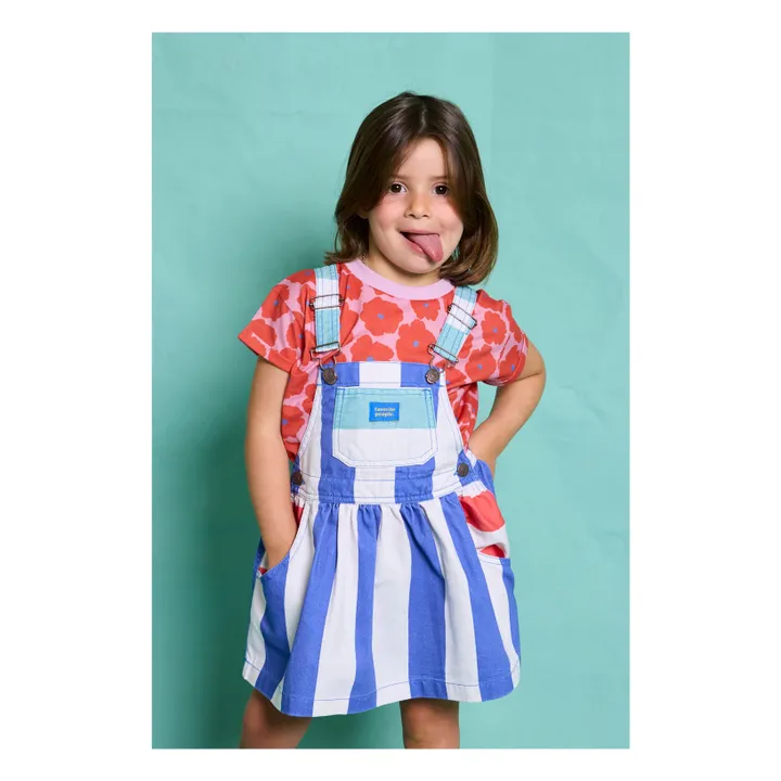 Vestido peto capri a rayas | Azul- Imagen del producto n°2