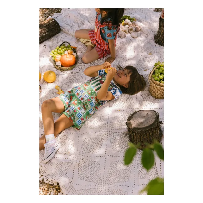 Fragola Strawberry Short Dungarees | Green