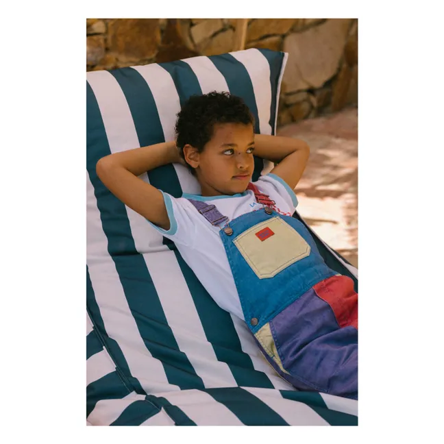 Colorblock Mozzarella Short Dungarees | Purple