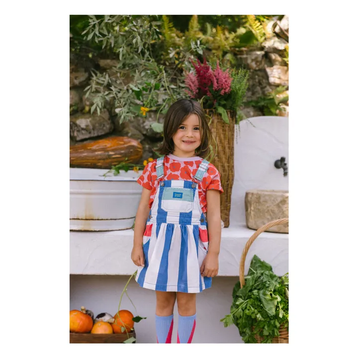 Vestido peto capri a rayas | Azul- Imagen del producto n°3