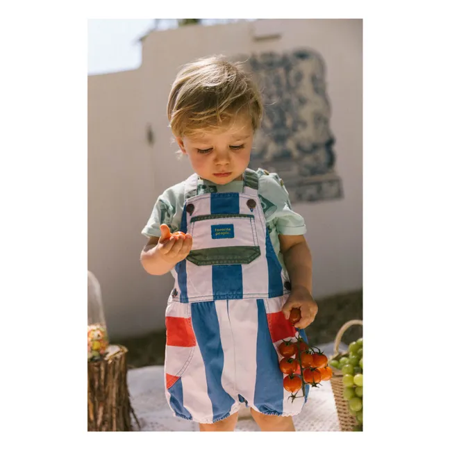 Mono capri a rayas | Azul