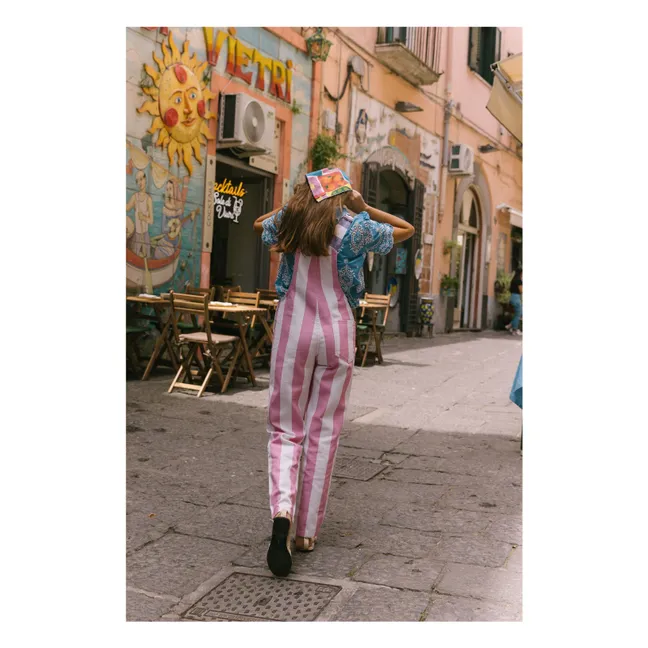 Amore Striped Dungarees - Women's Collection | Pink