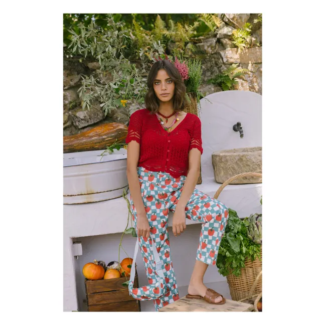 Pantalon La Cantina Tomates - Collection Femme | Turquoise