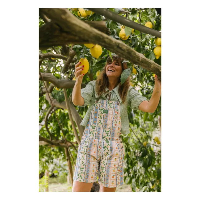 Amalfi Floral Short Dungarees - Women's Collection | Blue