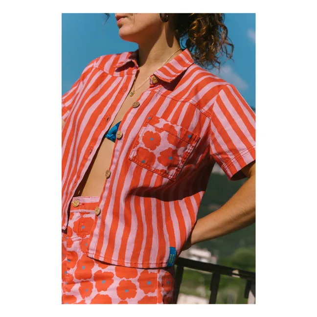 Chemise Napoli Rayée - Collection Femme | Rouge