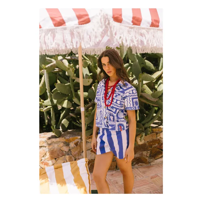 Short Positano Rayé - Collection Femme  | Bleu