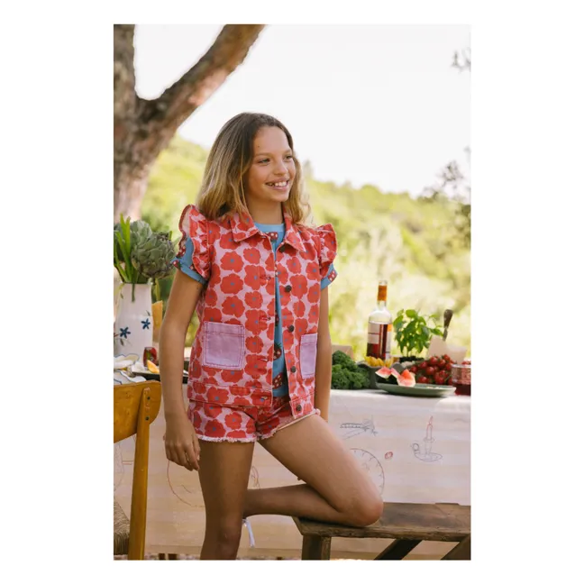 Chaqueta sin mangas Napoli Floral | Rojo