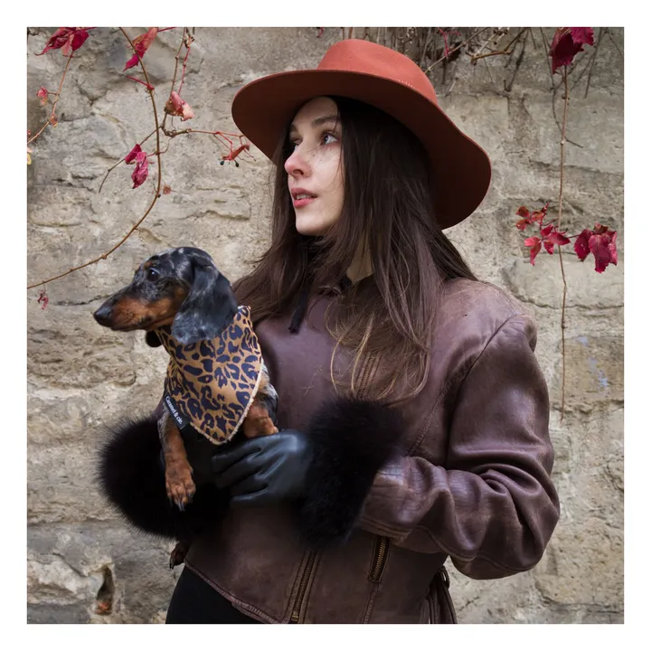 Bandana Chien Léopard | Marron- Image produit n°1