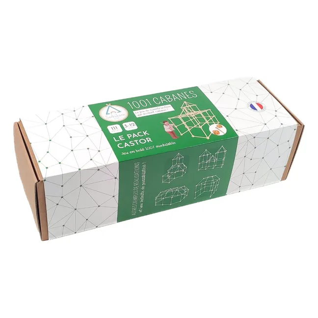 Cabane à construire - Pack Castor - 111 pièces