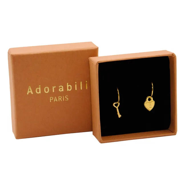 Pendientes de aro Secret Mini | Dorado