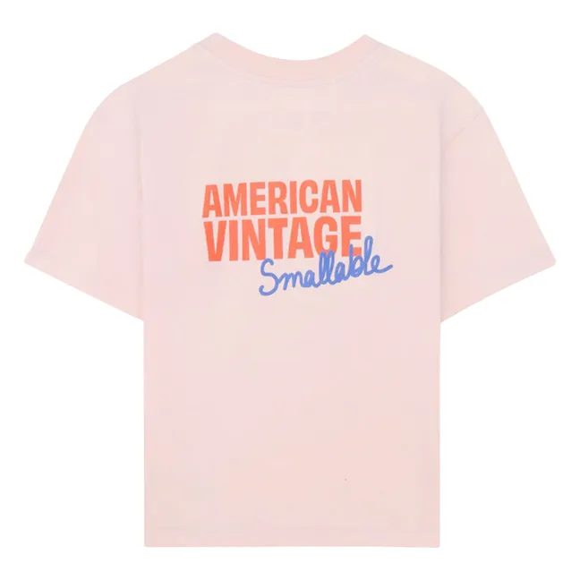 Colaboración de American Vintage X Smallable - Camiseta Ykobow | Rosa Pálido
