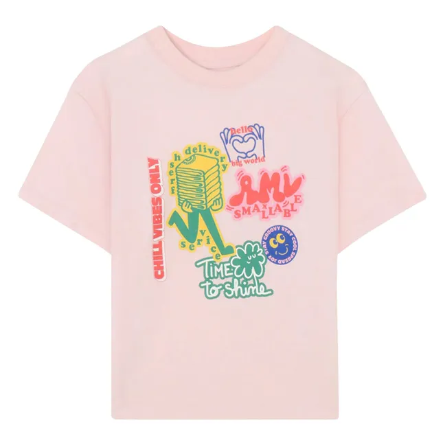 Colaboración de American Vintage X Smallable - Camiseta Ykobow | Rosa Pálido