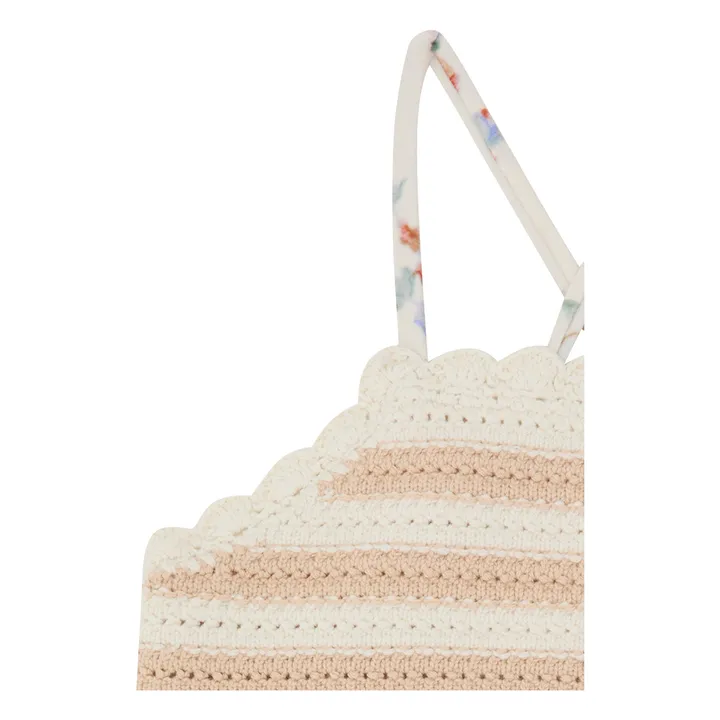 Maillot de Bain Crochet Awaken Fleuri | Rose pâle- Image produit n°1