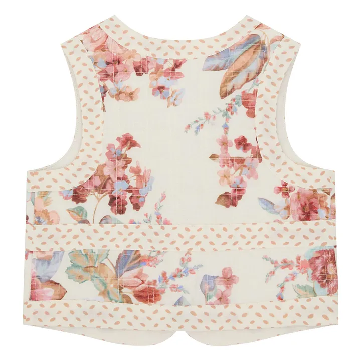 Veste Sans Manches Awaken Fleurie | Ecru- Image produit n°3