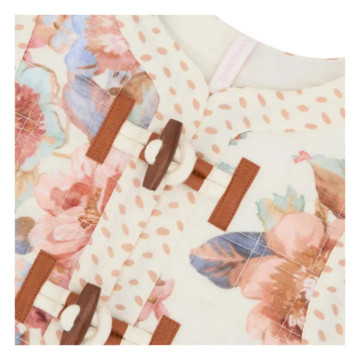 Veste Sans Manches Awaken Fleurie | Ecru- Image produit n°2