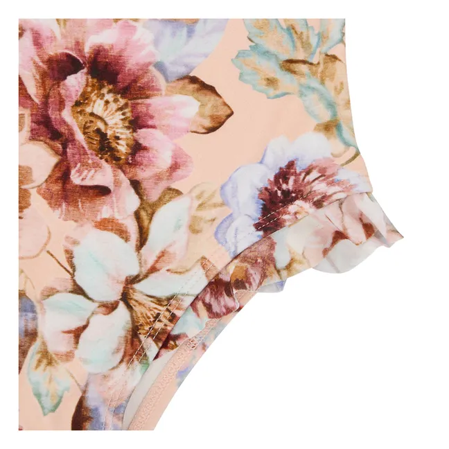 Awaken Floral Long Sleeve Swimsuit | Pale Pink