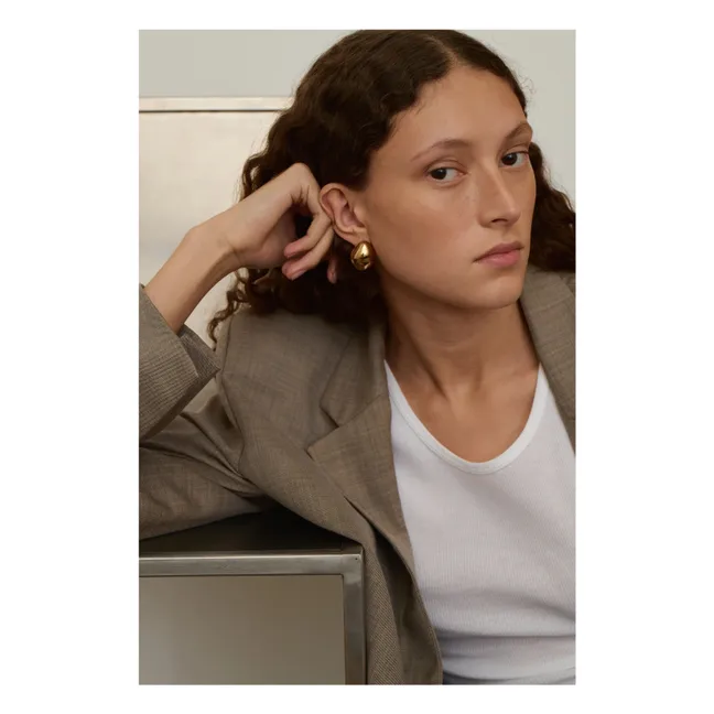 Boucles d'Oreilles Graine | Doré