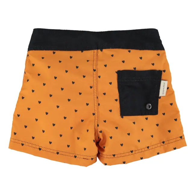 Shorts de baño Corazones de fibra reciclada | Camel