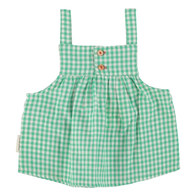 Vichy Organic Cotton Top | Turquoise